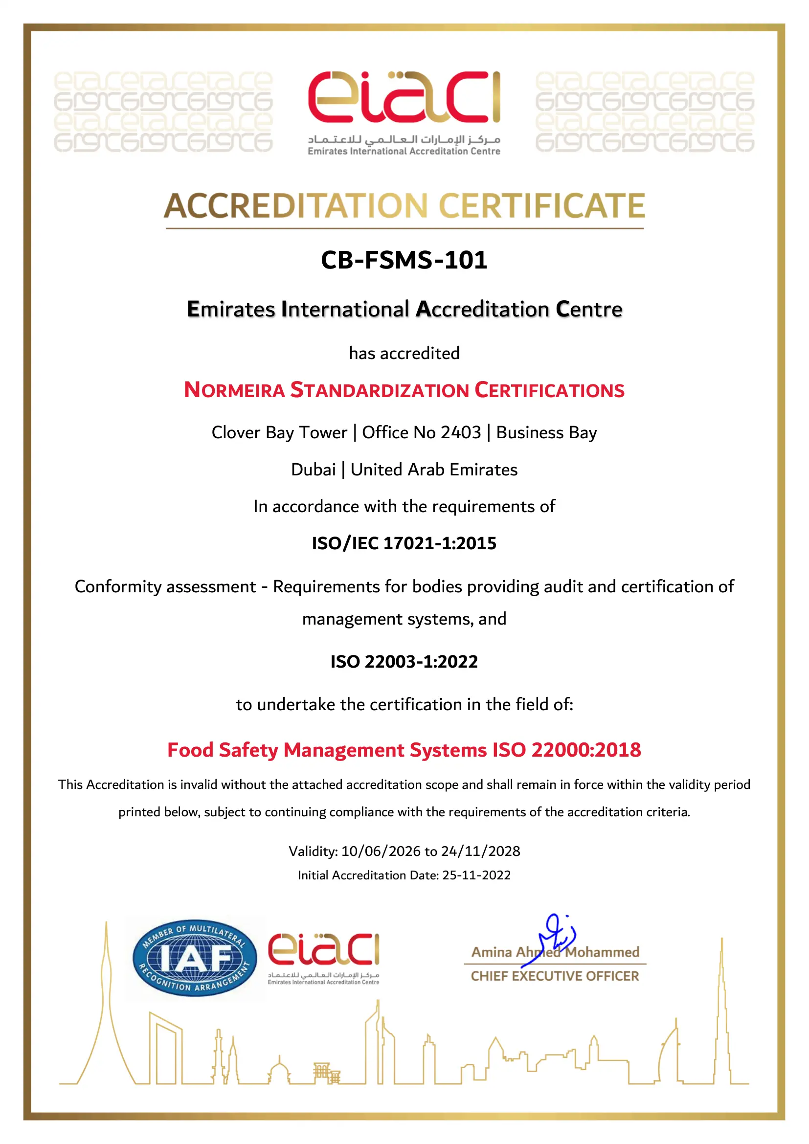 ISO 22000 Scope
